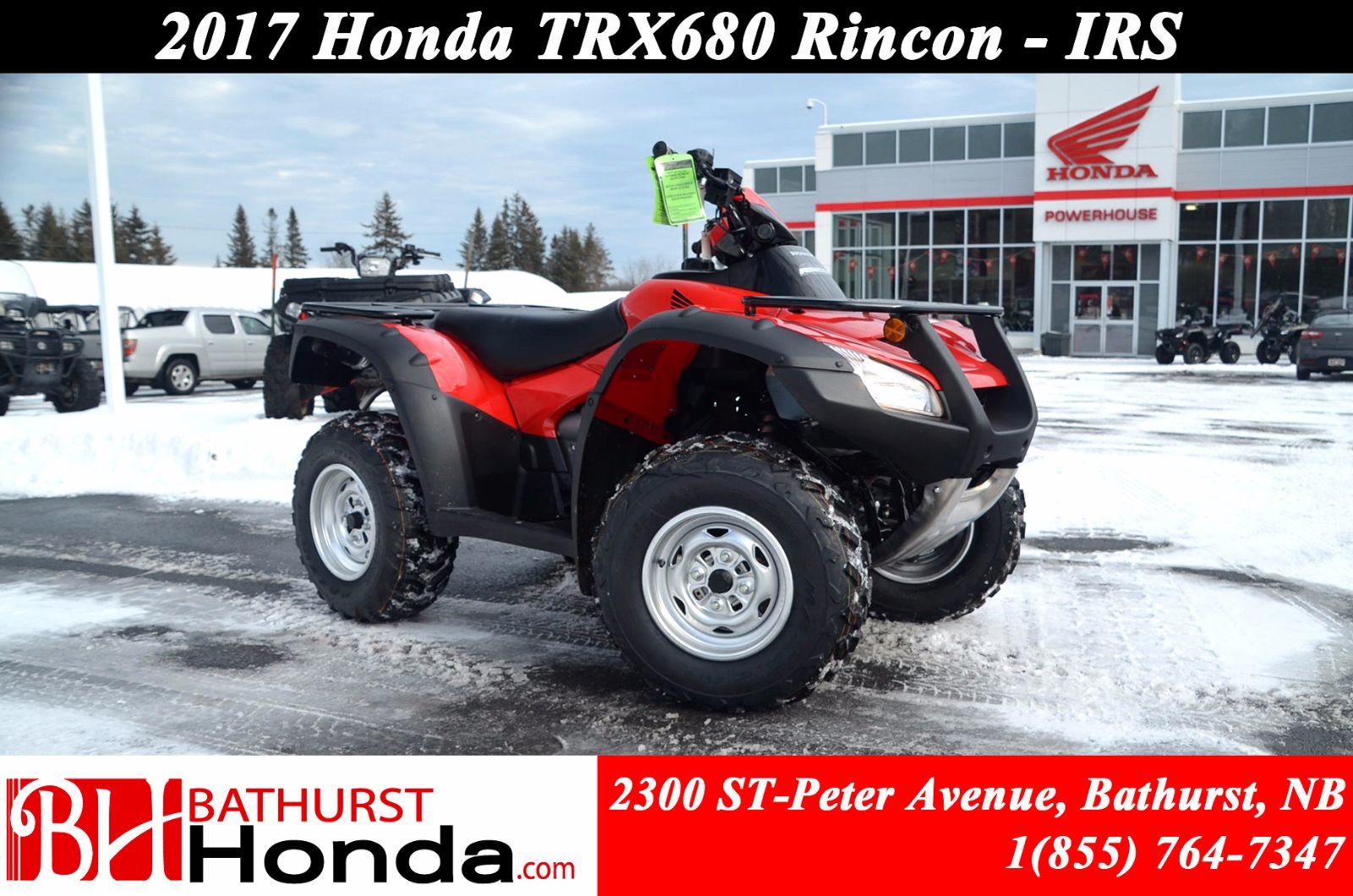 Honda Certified Pre Owned Financing >> New 2017 Honda TRX680 Rincon IRS at Bathurst Honda | #B7236 Honda Certified Pre Owned Financing >> New 2017 Honda TRX680 Rincon IRS at Bathurst Honda | #B7236