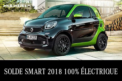 SMART 2018 100% ÉLECTRIQUE Location 45 mois 359$ par mois 0$ comptant