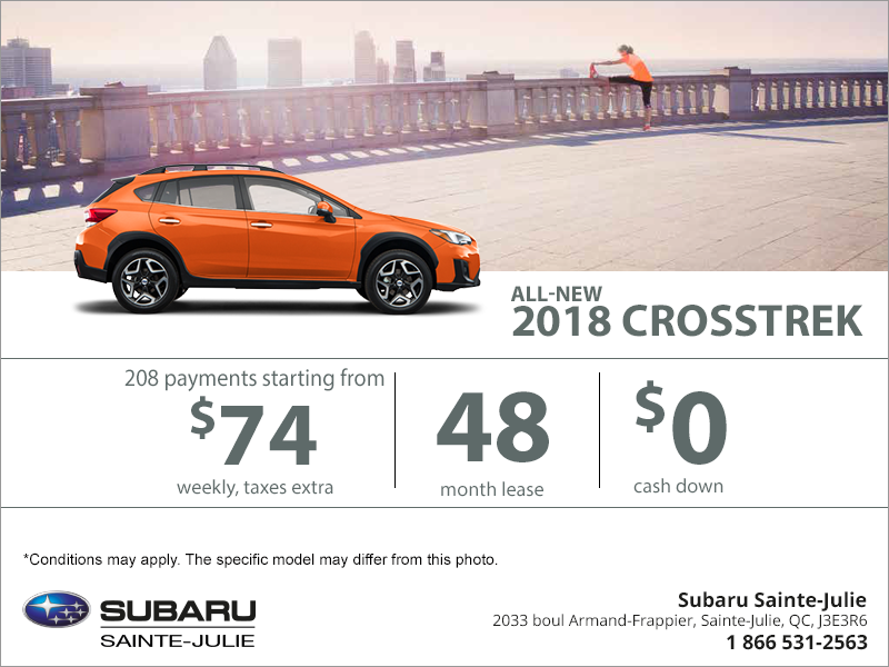 Lease the 2018 Crosstrek today!