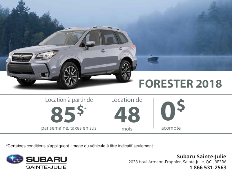 Louez la Forester 2018!