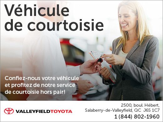 Véhicule de courtoisie chez Valleyfield Toyota Véhicule de courtoisie chez Valleyfield Toyota