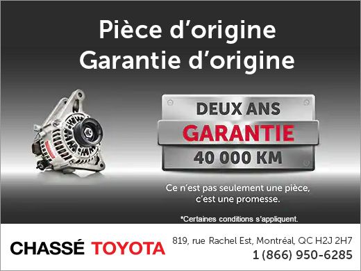 Pièce d'origine - Garantie d'origine Pièce d'origine - Garantie d'origine