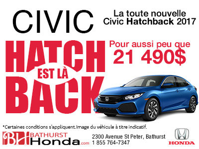 Le Civic Hatchback est là!