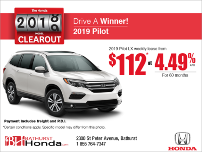 Lease the 2019 Honda Pilot!