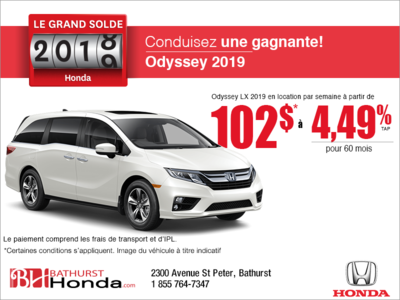 Louez la Honda Odyssey 2019!