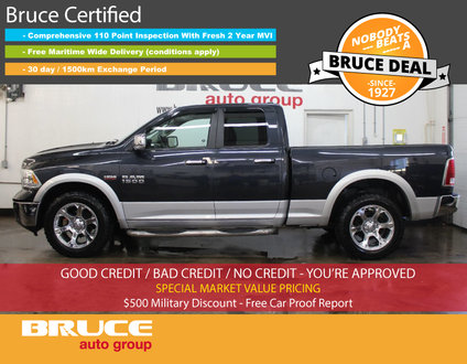 2013 Dodge RAM 1500 Laramie 5.7L 8 CYL HEMI AUTOMATIC 4X4 QUAD CAB