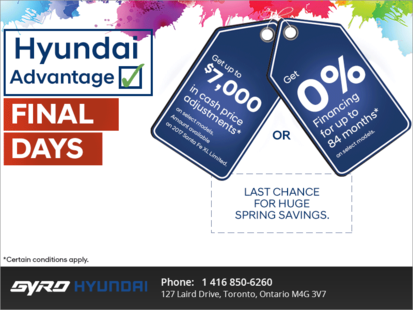 Hyundai Advantage Event - Final Days!