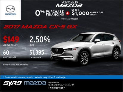 Get the New 2017 Mazda CX-5 GX Now!