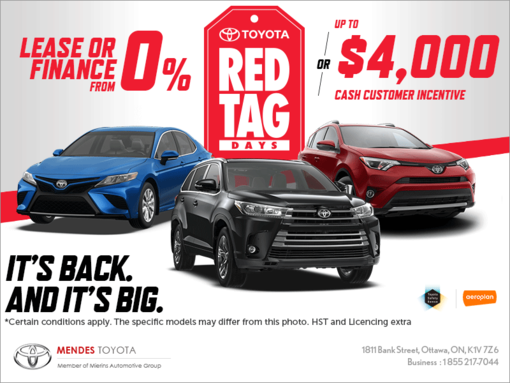 Toyota's Red Tag Days!