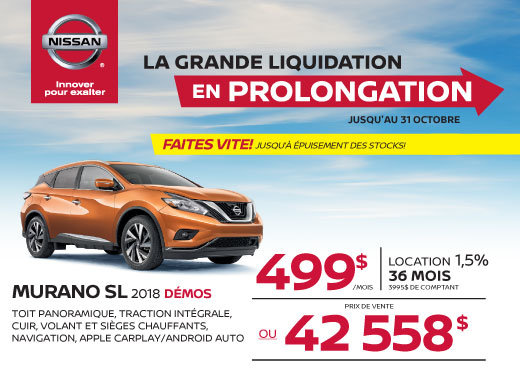 Derniers MURANO SL 2018!
