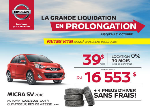 Dernières MICRA SV 2018!