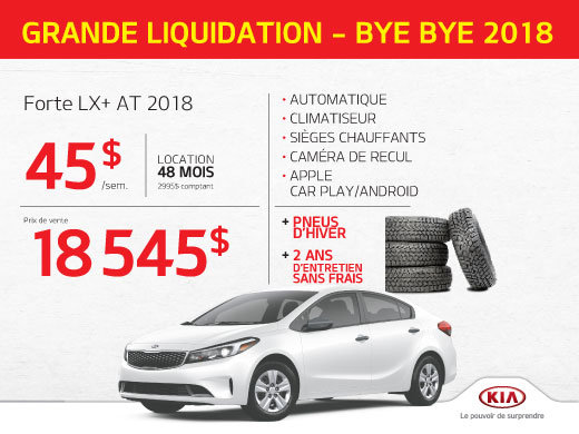 Offre clé en main sur la Forte LX+ Automatique 2018