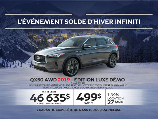 QX50 AWD 2019 édition LUXE Démo