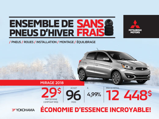 Ensemble de pneus d’hiver sans frais - Mitsubishi Mirage