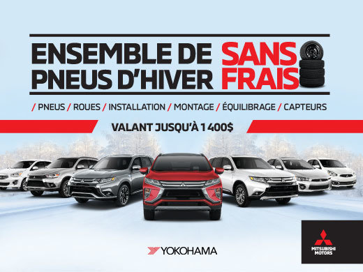 Ensemble de pneus d'hiver sans frais chez Mitsubishi Granby
