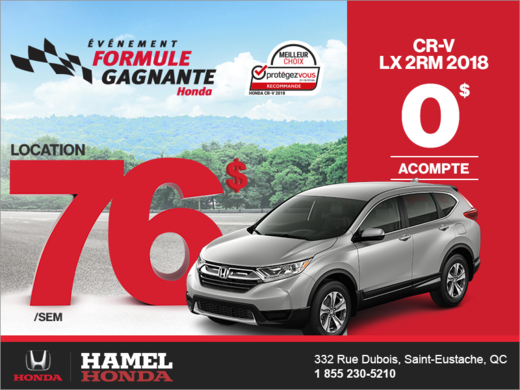 Louez la Honda CR-V 2018!