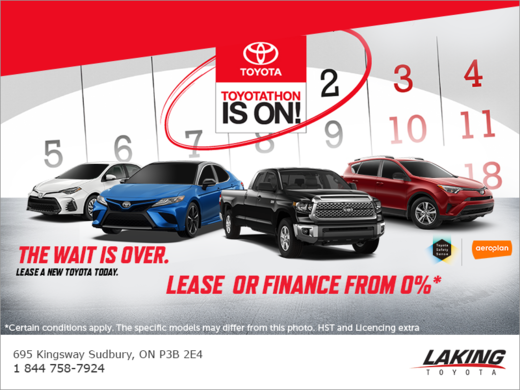 The wait is over. Get a Toyota today!