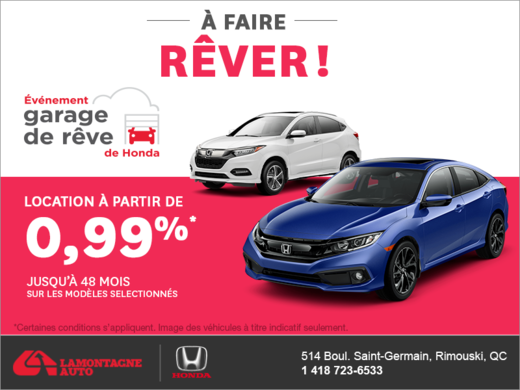 Événement garage de rêve de Honda