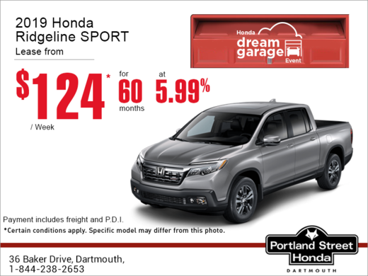 Lease the 2019 Honda Ridgeline!