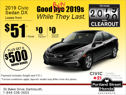Lease the 2019 Honda Civic Sedan!