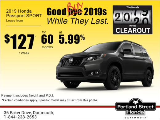 Lease the 2019 Honda Passport!