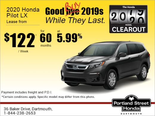 Lease the 2020 Honda Pilot!