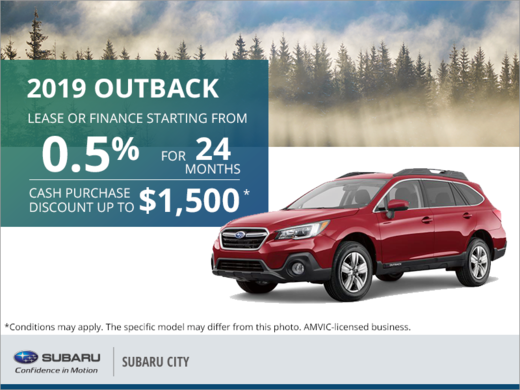 Get the 2019 Subaru Outback Today!