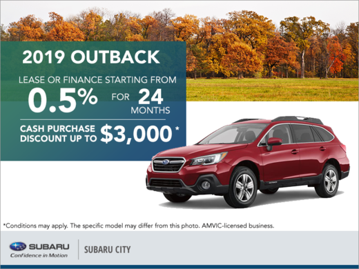 Get the 2019 Subaru Outback Today!