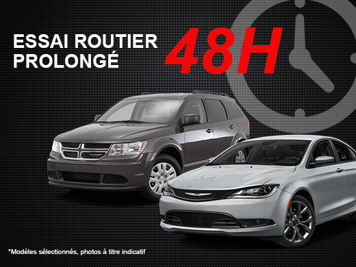 Lévis Chrysler vous offre un essai routier de 48H