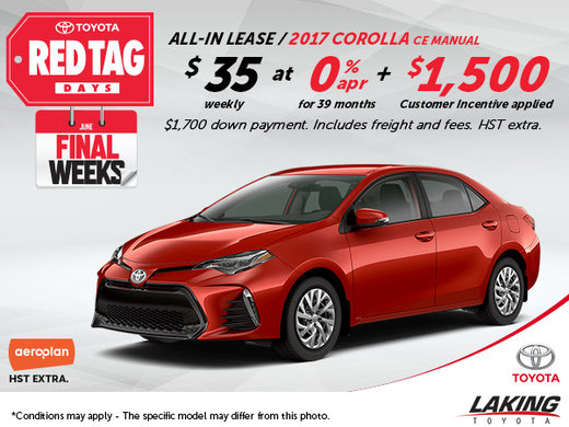 Get the All-New 2017 Toyota Corolla Today!