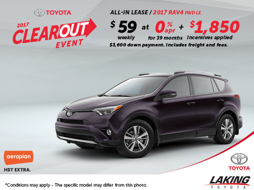 Save Big on the All-New 2017 Toyota RAV4