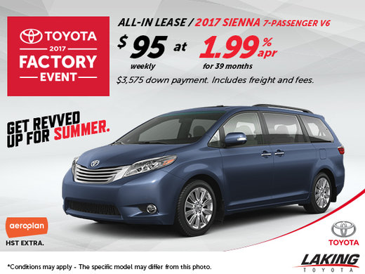 Save Big on the All-New 2017 Toyota Sienna