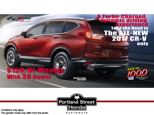 A Turbo-Charged CR-V for only $158 bi-weekly with NO money down!!
