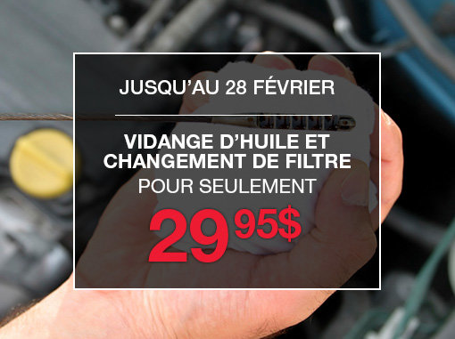 Coupons de changement d'huile discount