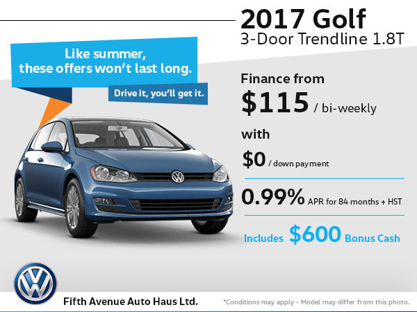 Drive home the 2017 Volkswagen Golf