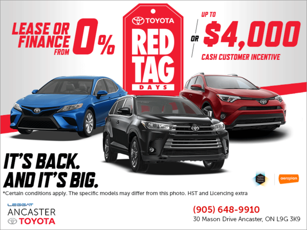 Toyota's Red Tag Days!