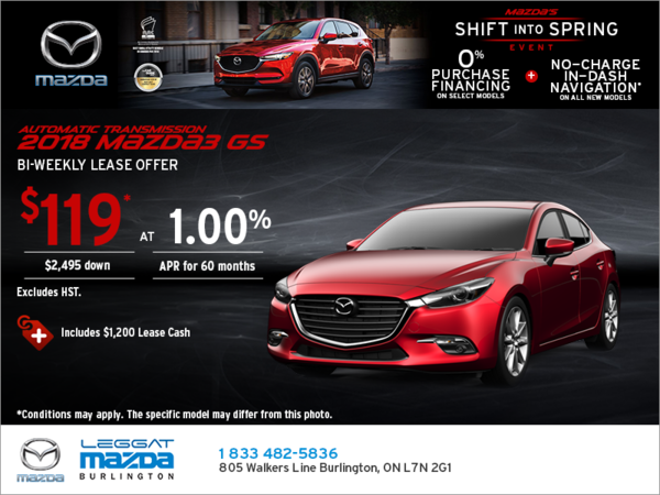 Save on the 2018 Mazda3!