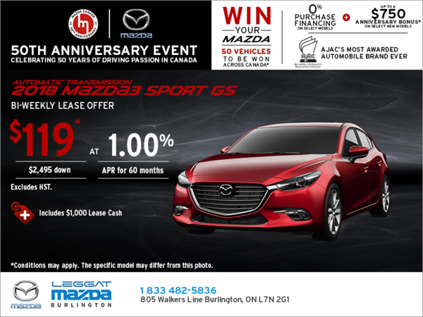 Get the 2018 Mazda3 Sport Today!