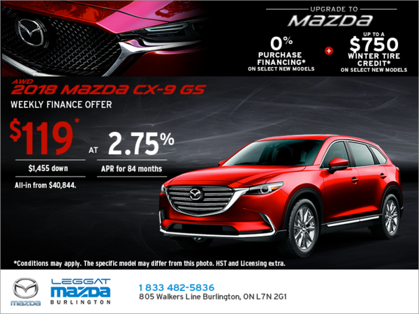 Get the 2018 Mazda CX-9 Today!