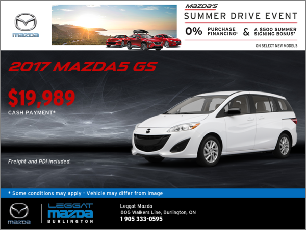 Save on the 2017 Mazda5 GS