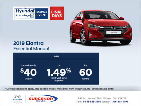 Lease the 2019 Elantra!