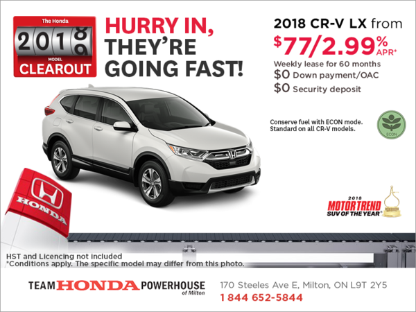 Lease the 2018 Honda CR-V!