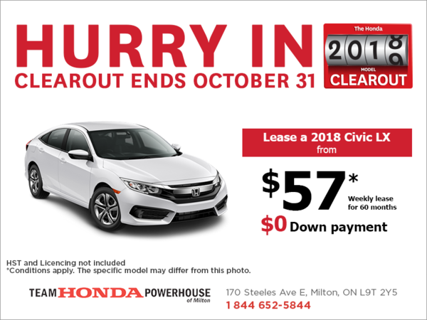 Lease the 2018 Honda Civic!