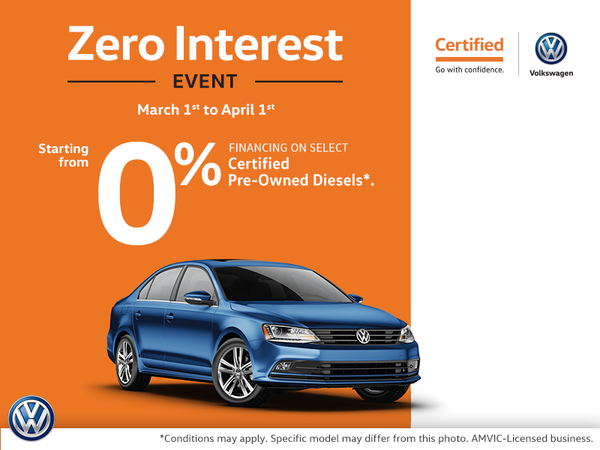 Zero Interest Event!