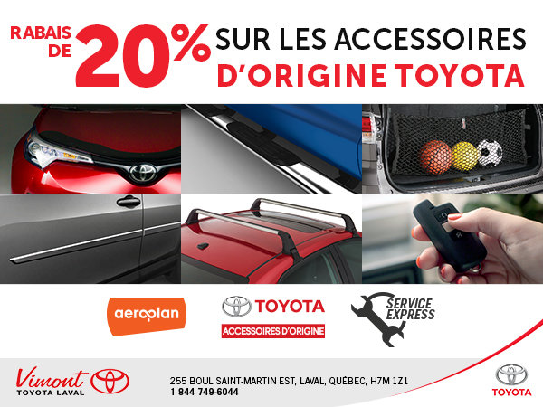 20% d'escompte sur les accessoires