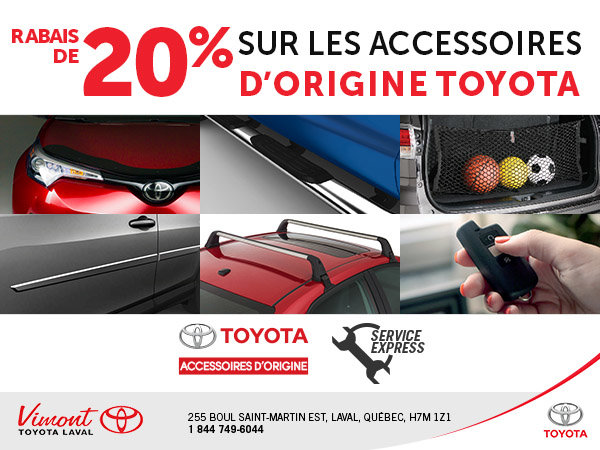 20% d'escompte sur les accessoires