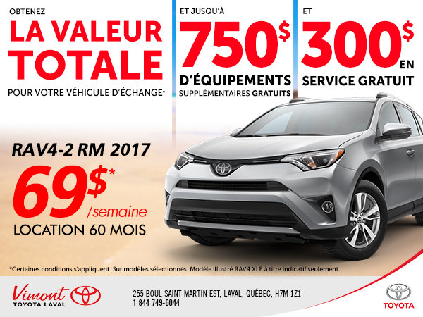 Promotion Juin étiquettes rouges - RAV4