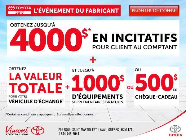 Événement Du Fabricant Août