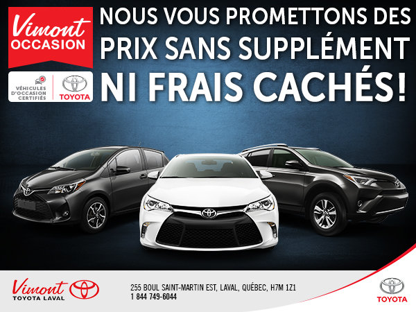 Bon prix sans supplément ni frais cachés