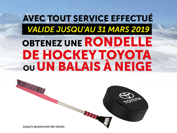 Promotion service (Rondelle de hockey & Balais à neige)